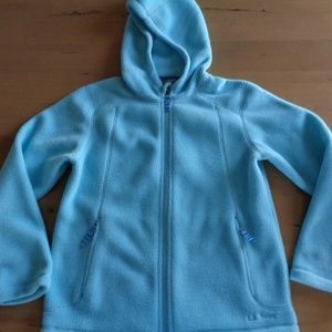 Girls Fleece Aqua Jacket M 10-12 Wind Resistant